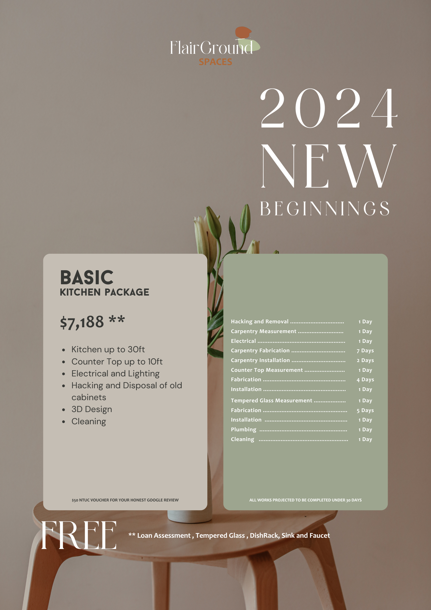 2024 New Beginnings- Kitchen Packages